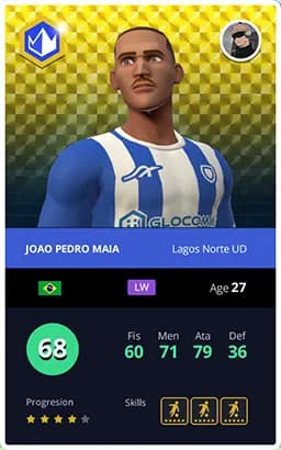 Carta jugador oro